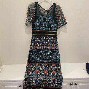 Anthropologie Floral Midi Dress